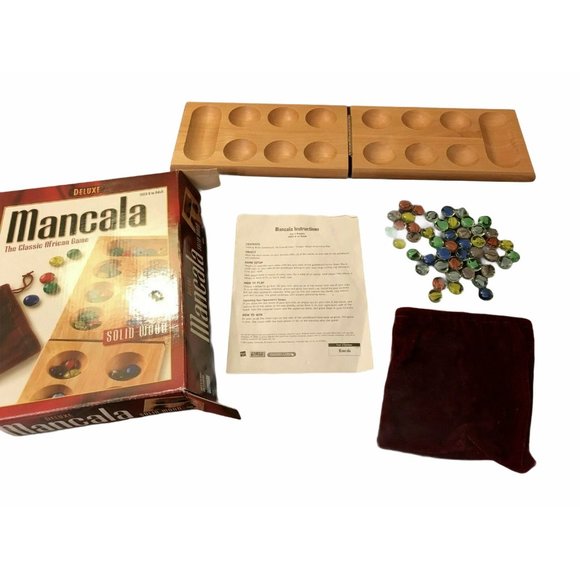 Parker Mancala Classic African Game Marbles - Picture 2 of 12